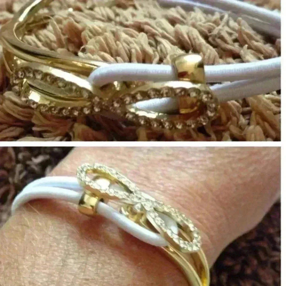 NEW*** Rhinestone Infinity Half and Half - White